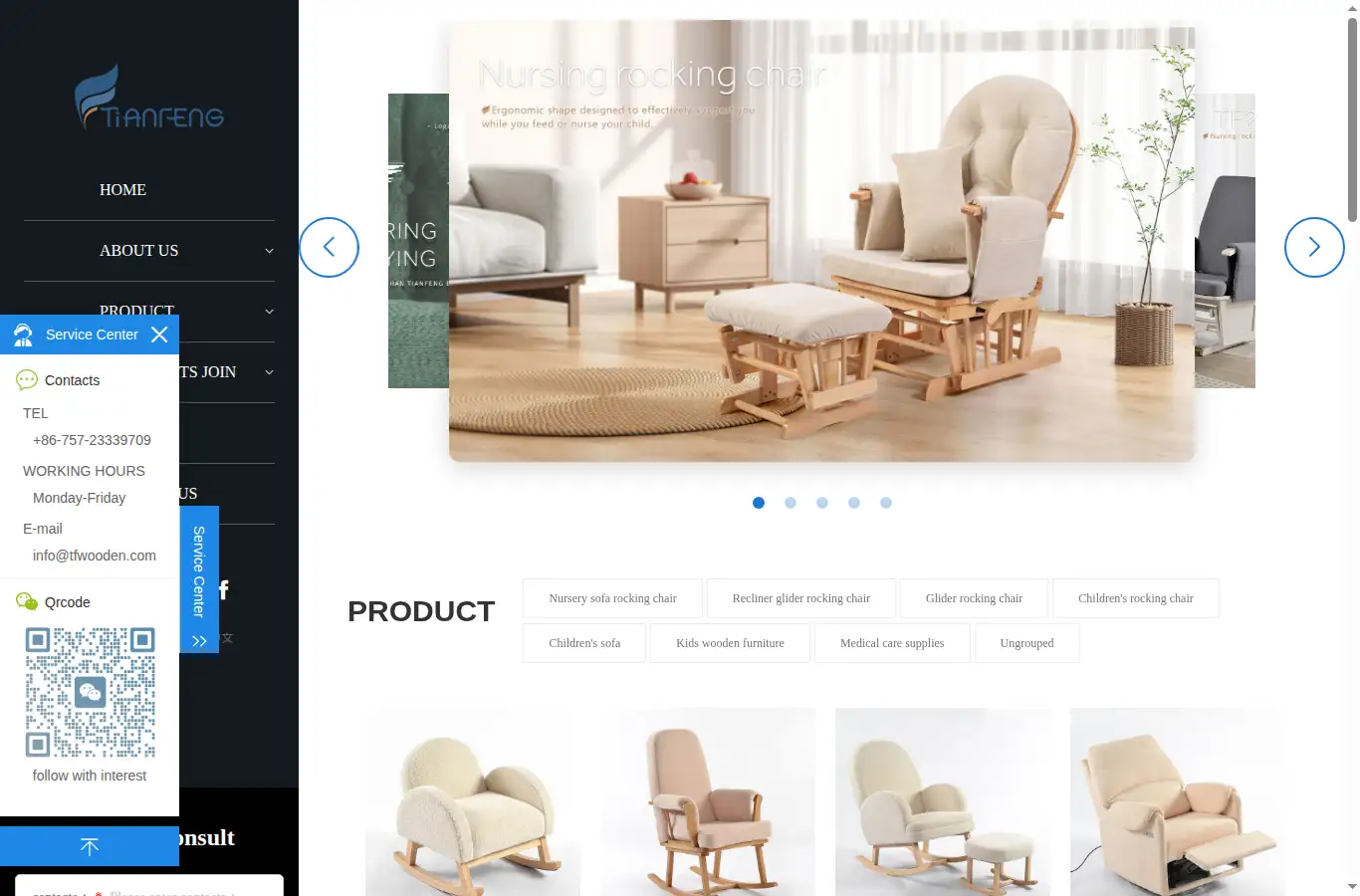 tfwooden.com homepage screenshot
