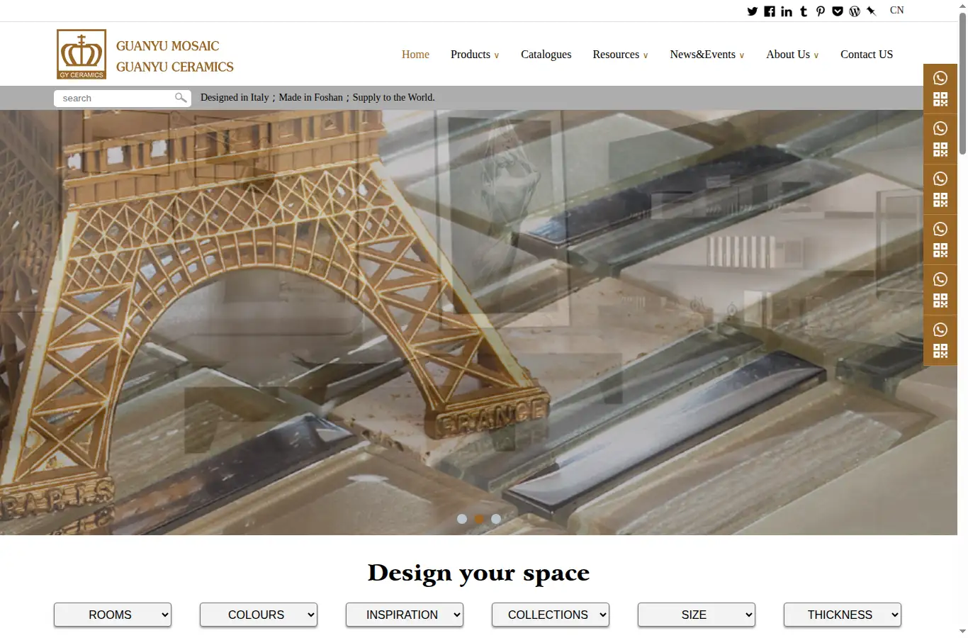 gy-ceramic.com homepage screenshot